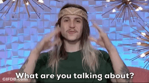 Man With Bandana Asking What Are You Talking About GIF