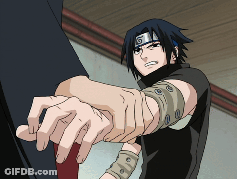 Man With Bandana Holding Another Man's Arm GIF