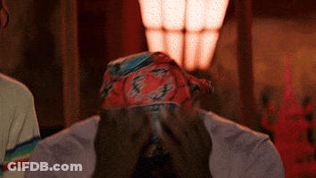 Man With Bandana Letter F Covering Face GIF