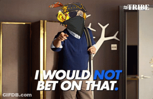 Man With Bandana Pointing Saying I Would Not Bet On That GIF