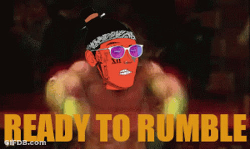 Man With Bandana Ready To Rumble GIF