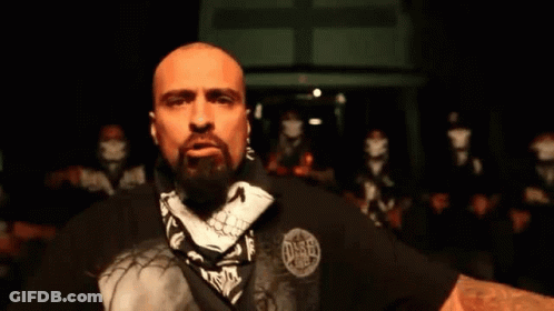 Man With Bandana Saying Dead GIF