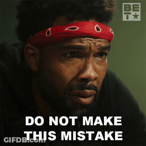 Man With Bandana Saying Do Not Make Mistake GIF