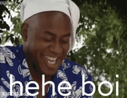 Man With Bandana Saying Hehe Boi GIF