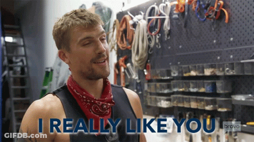 Man With Bandana Saying I Really Like You GIF