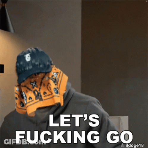 Man With Bandana Says Let's Fucking Go GIF