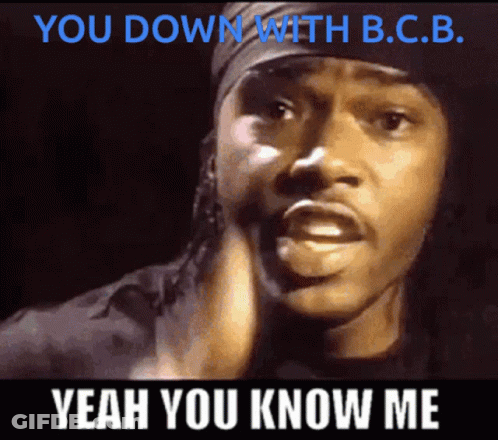 Man With Bandana Says You Down With B.C.B GIF