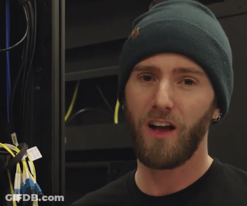 Man With Beard And Beanie Saying Gross GIF