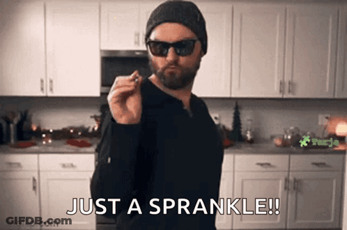 Man With Beard And Beanie Saying Just A Sprankle GIF
