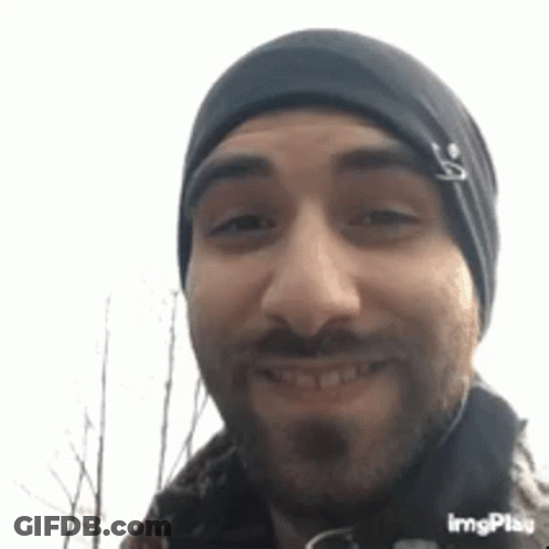 Man With Beard And Beanie Smiling GIF