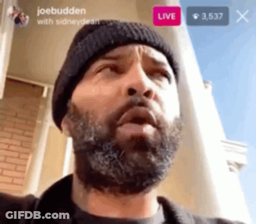 Man With Beard And Black Beanie Looking Up GIF
