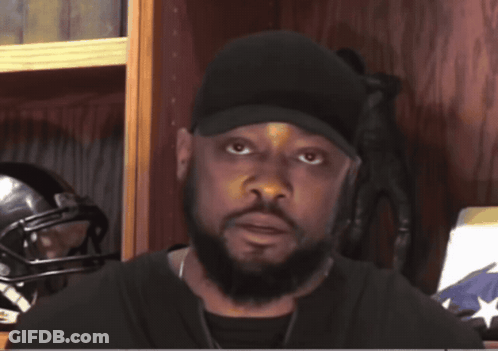 Man With Beard And Black Hat Saying Offense GIF