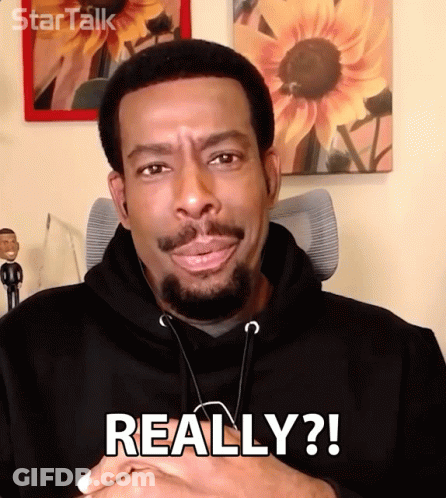 Man With Beard And Black Hoodie Says Really GIF