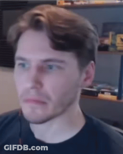 Man With Beard And Black Shirt Making Funny Face GIF