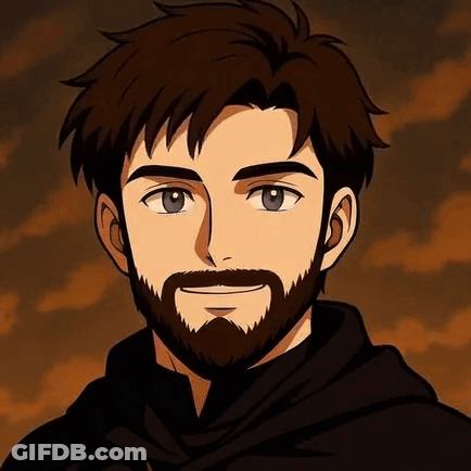 Man With Beard And Blue Eyes Smiling GIF