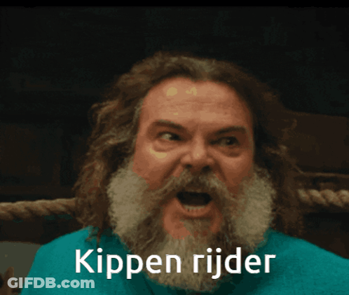 Man With Beard And Blue Shirt Kippen Rijder GIF