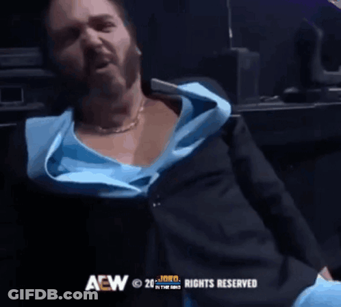 Man With Beard And Blue Shirt Screaming In Suit GIF