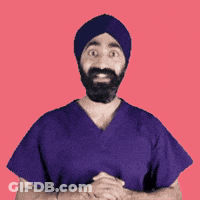 Man With Beard And Blue Turban GIF