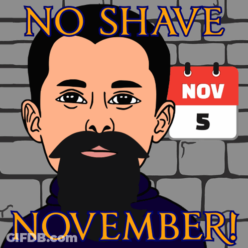 Man With Beard And Calendar Saying Nov 5 GIF