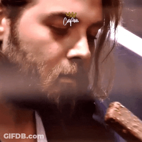 Man With Beard And Crown Saying Capon GIF
