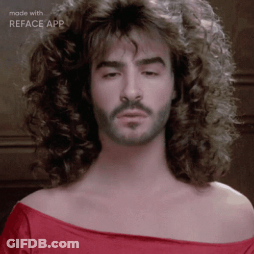Man With Beard And Curly Hair Reface App GIF