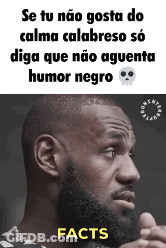 Man With Beard And Facts Text GIF