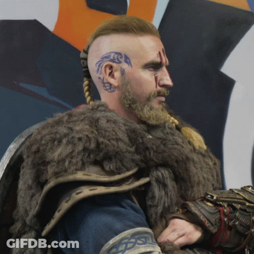 Man With Beard And Forehead Tattoo GIF