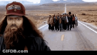 Man With Beard And Forrest Gump Hat GIF