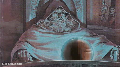 Man With Beard And Glass Ball GIF