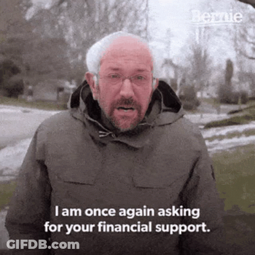 Man With Beard And Glasses Asking For Financial Support GIF