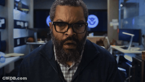 Man With Beard And Glasses In Blue Jacket GIF