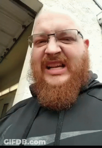 Man With Beard And Glasses In Nike Hoodie GIF
