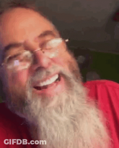 Man With Beard And Glasses Laughing GIF