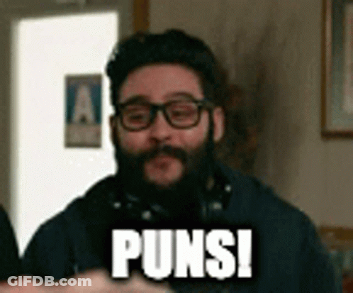 Man With Beard And Glasses Making Pun GIF