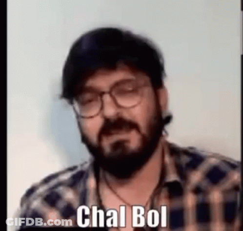 Man With Beard And Glasses On Video Call GIF