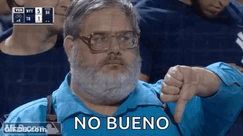 Man With Beard And Glasses Thumbs Down GIF