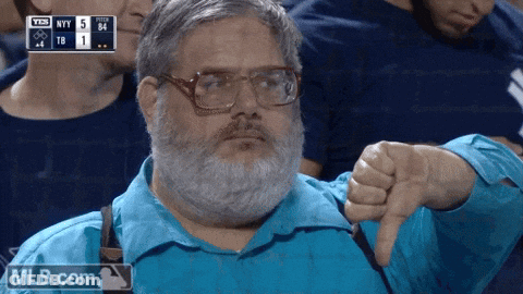 Man With Beard And Glasses Thumbs Down GIF