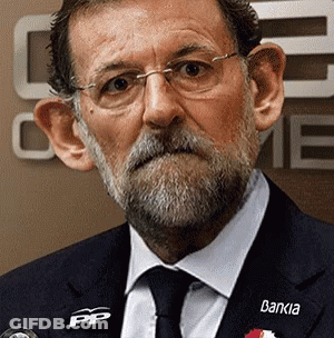 Man With Beard And Glasses Wearing Bankia Badge GIF