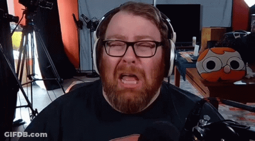 Man With Beard And Glasses Wearing Headphones GIF
