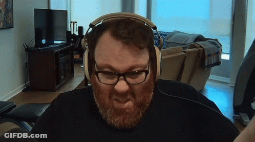 Man With Beard And Glasses Wearing Headphones GIF