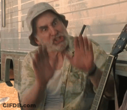 Man With Beard And Hat Holding Guitar GIF