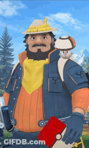 Man With Beard And Hat Holding Red Book GIF