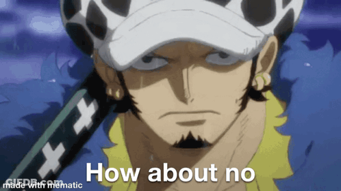 Man With Beard And Hat Holding Sword Saying How About No GIF
