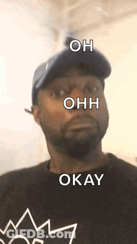 Man With Beard And Hat Making Funny Face Oh Ohh Okay GIF