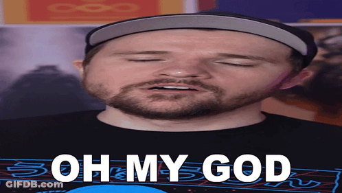 Man With Beard And Hat Saying Oh My God GIF