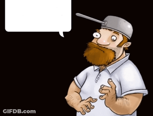 Man With Beard And Hat Spoon GIF