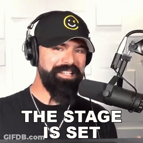 Man With Beard And Headphones At Microphone GIF