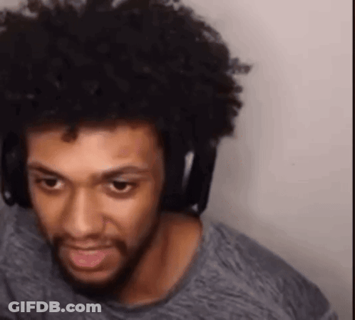 Man With Beard And Headphones Making Funny Face GIF