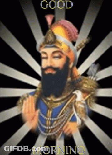 Man With Beard And Helmet Saying Good Morning GIF