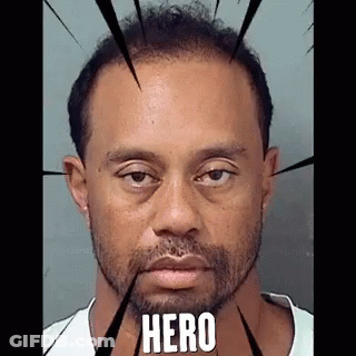 Man With Beard And Hero Text GIF